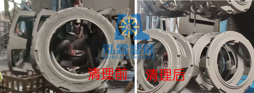 吊鉤式拋丸機清理鑄件圖一